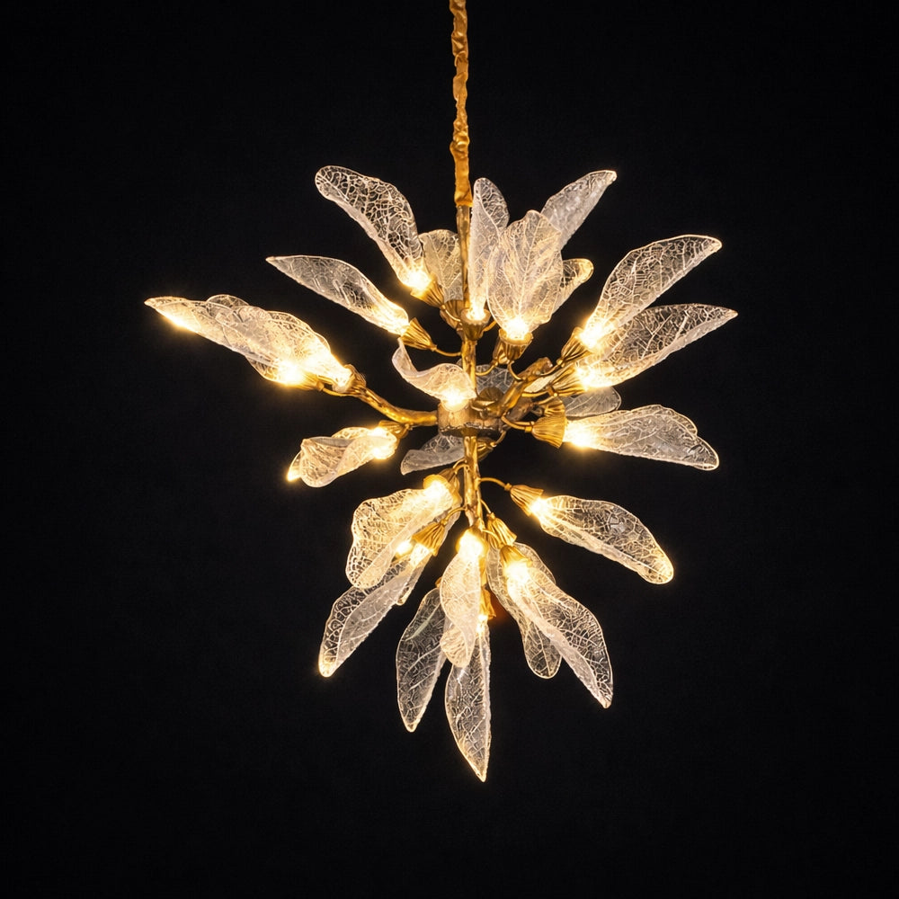 Gilded Zephyr Leafburst Chandelier
