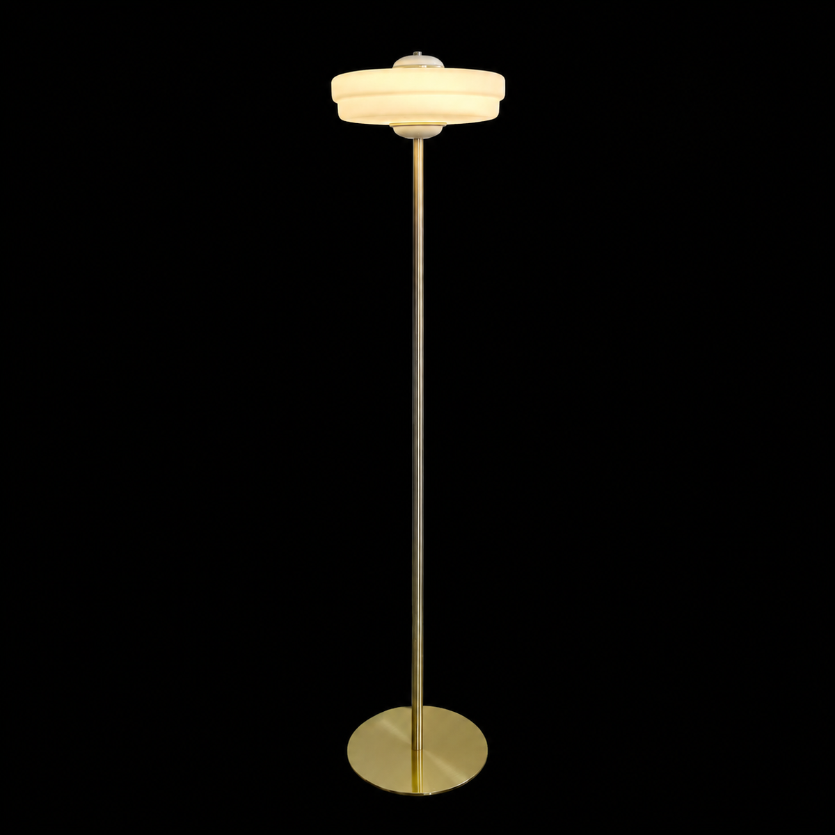 Aurelia White & Gold Modern Floor Lamp