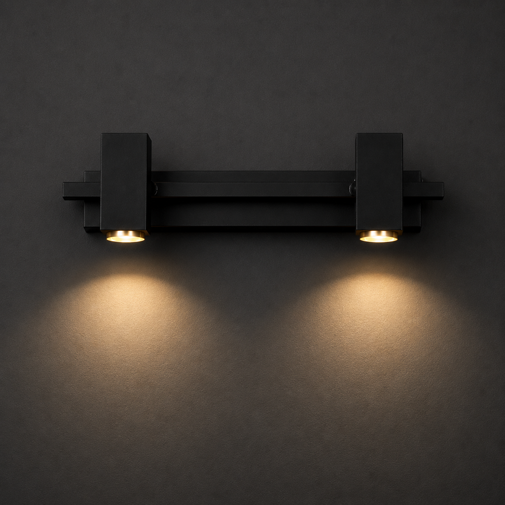 Noir Linear Duo Wall Spotlight