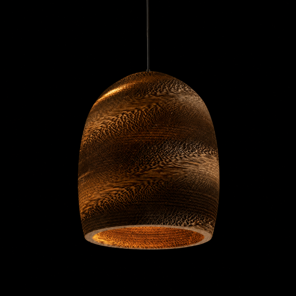 Antique Copper Textured Dome Pendant Light