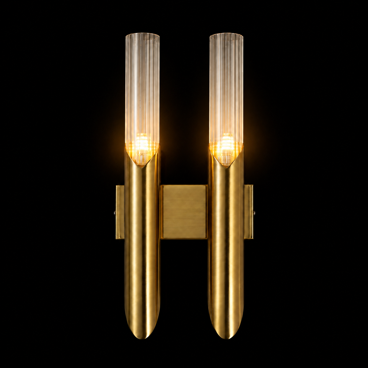 Aurelia Twin Reed Glass Wall Sconce