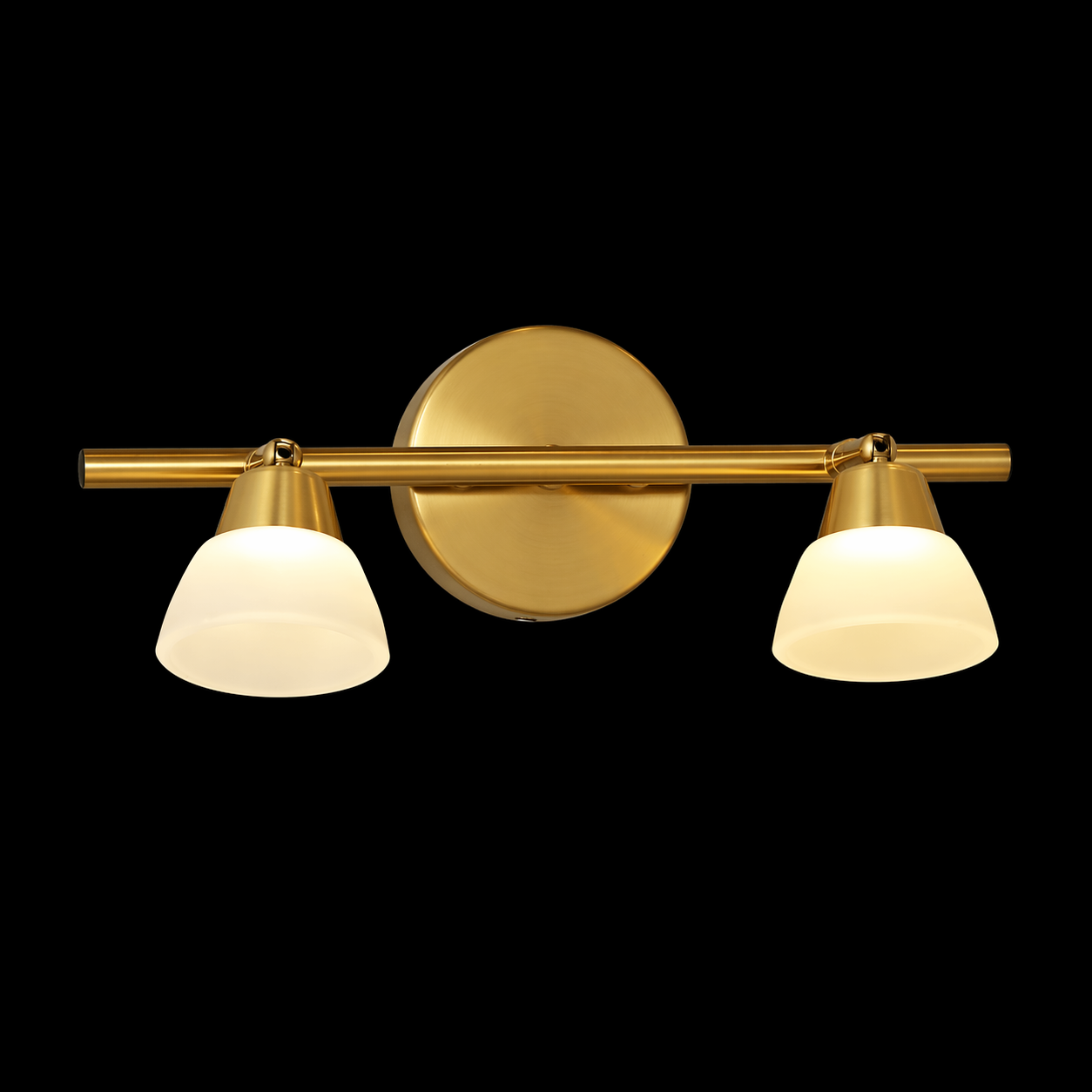 Aurelia 2-Light Brass Vanity Wall Lamp