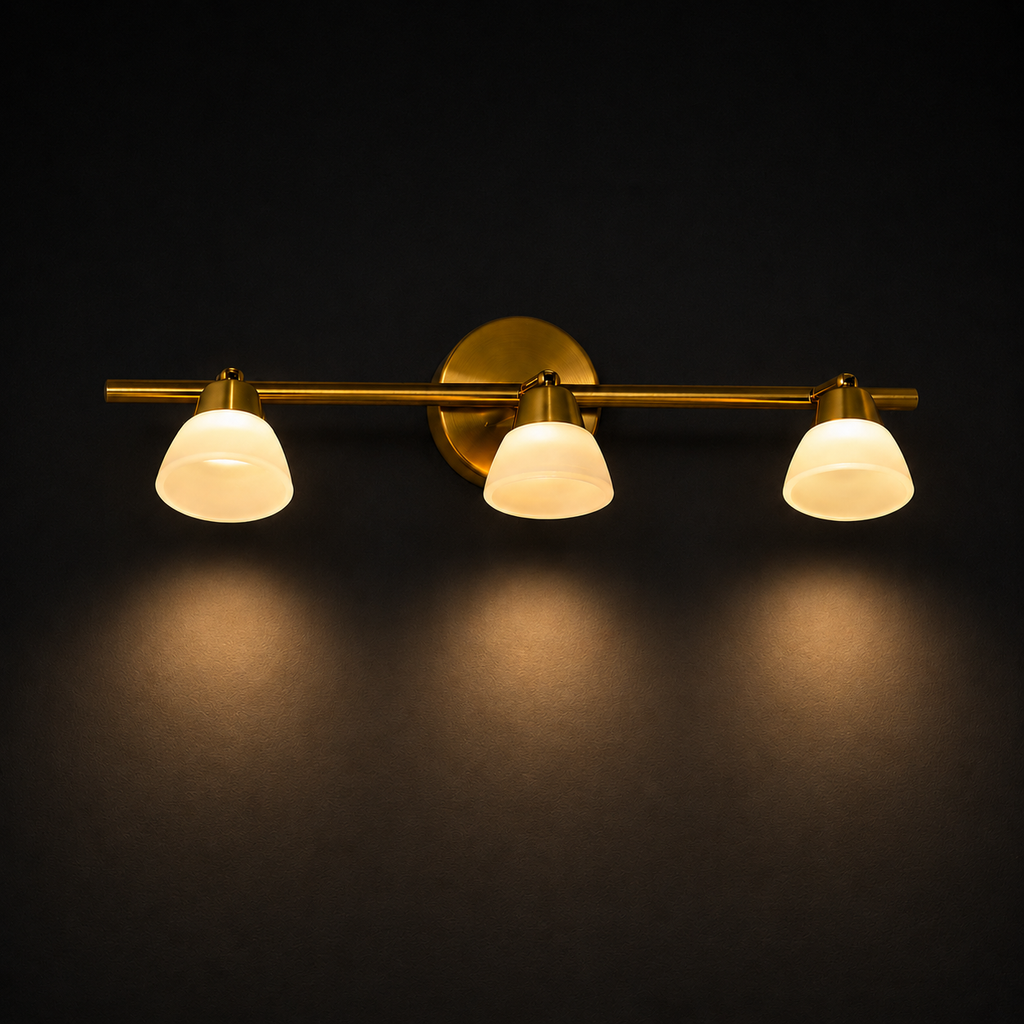 Vespera Brass Triple Wall Lamp
