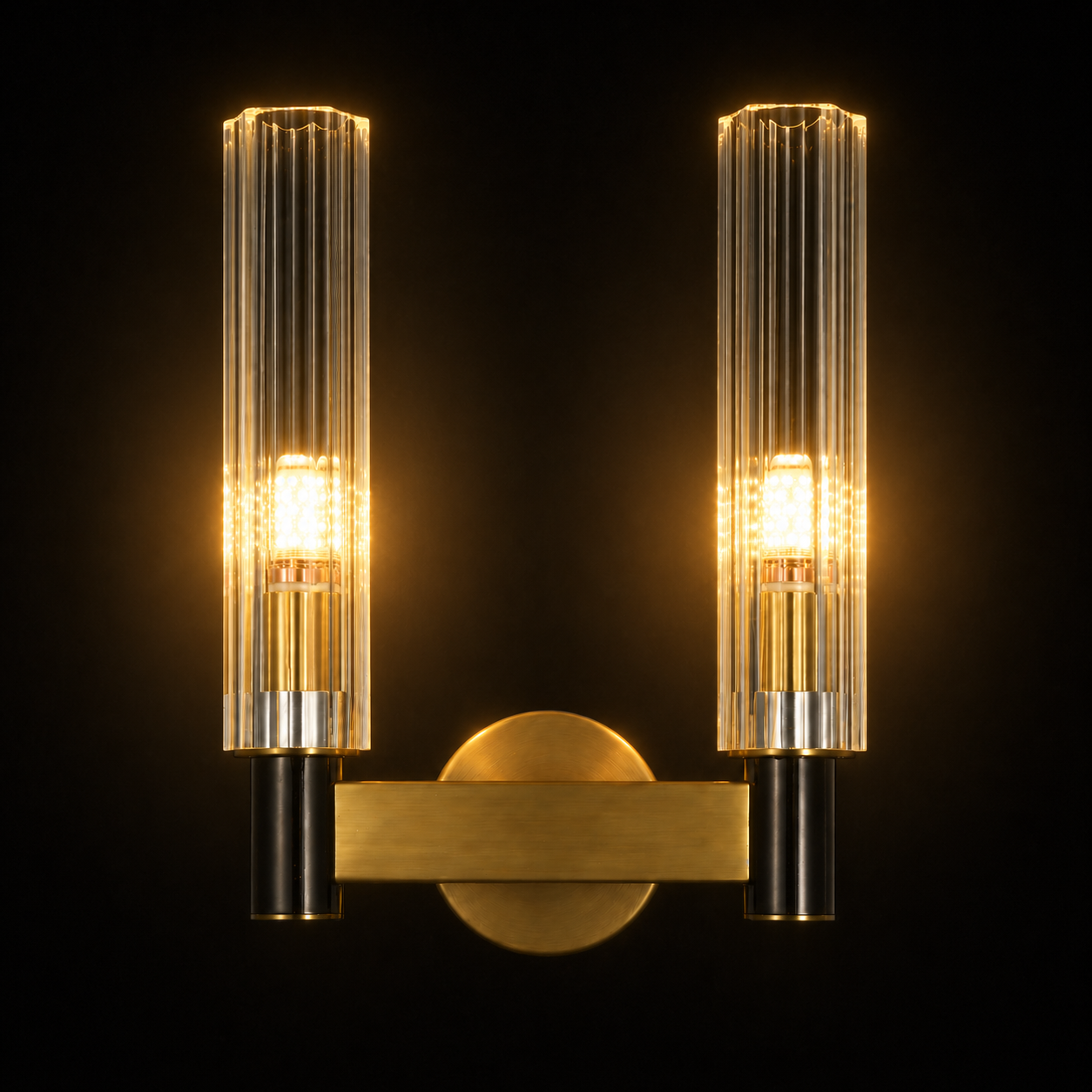 Aurum Reed Twin Wall Sconce