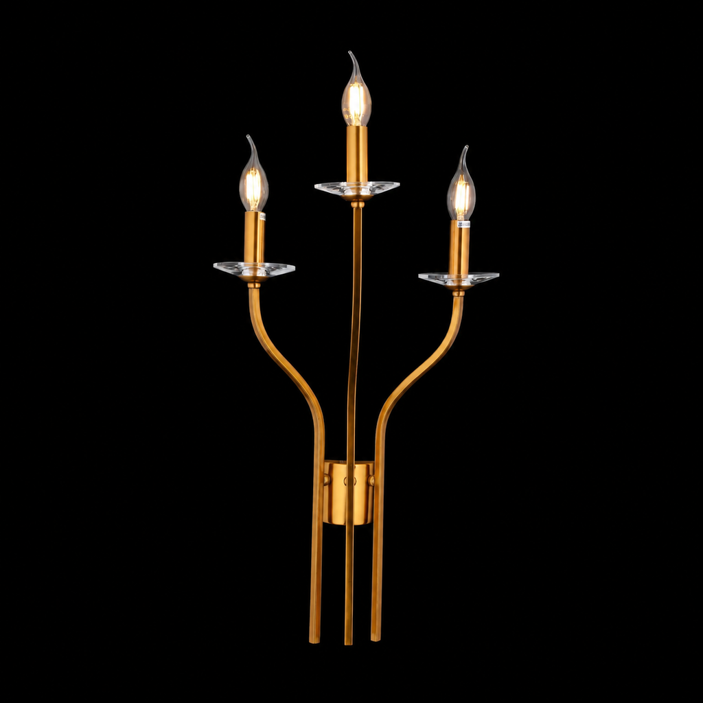 Glimmering Ember Candlestick Wall Sconce