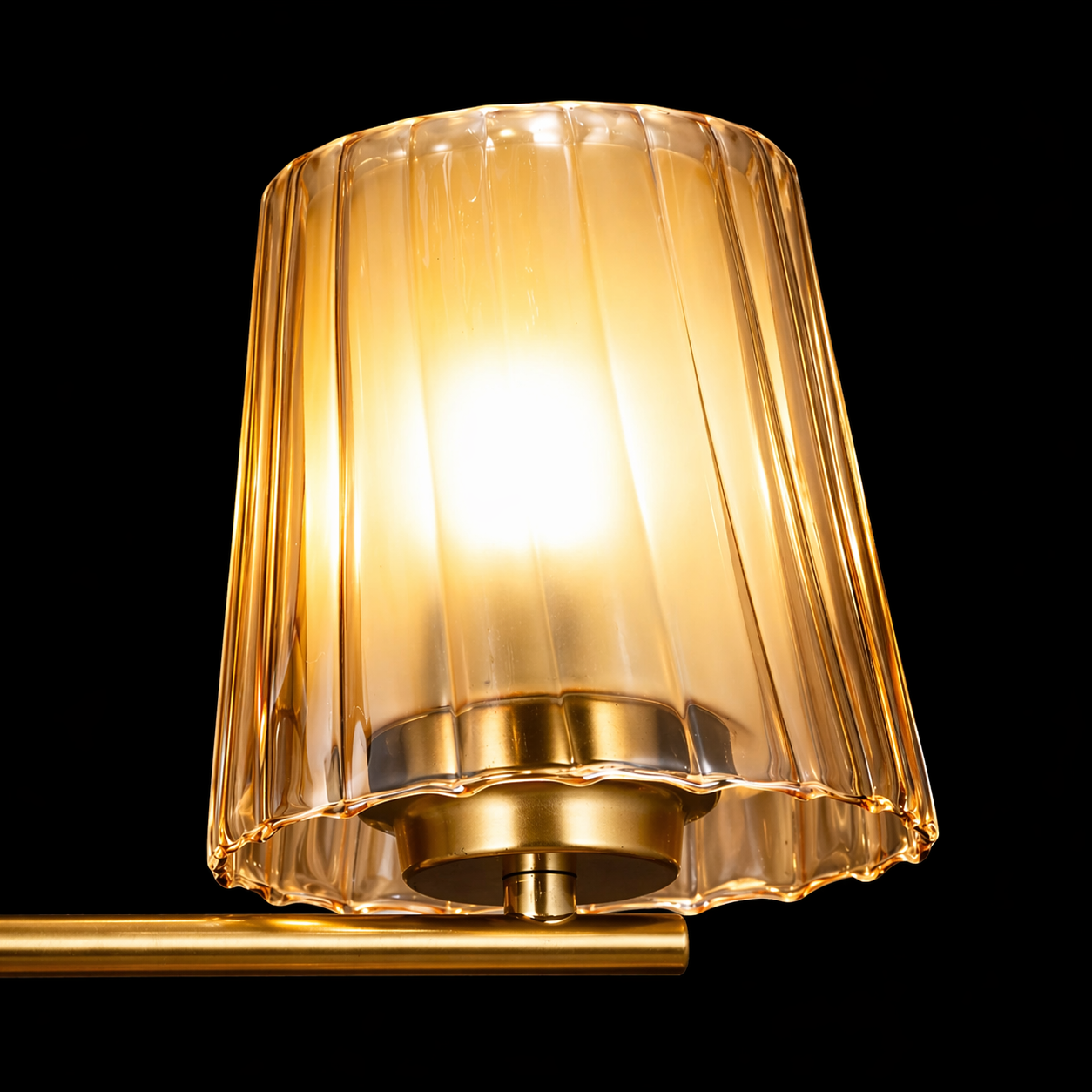 Luxury Double Amber Glass Wall Light