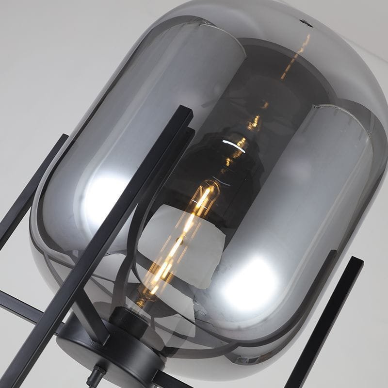 Slate Smoke Glass Table Lamp