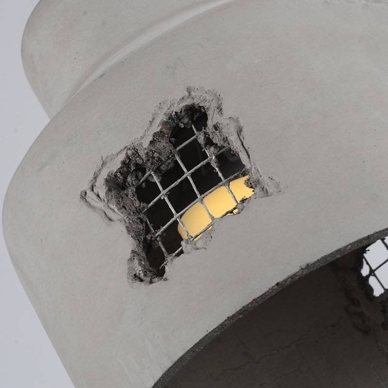Modern Muse (Wide) Natural Cement Pendant
