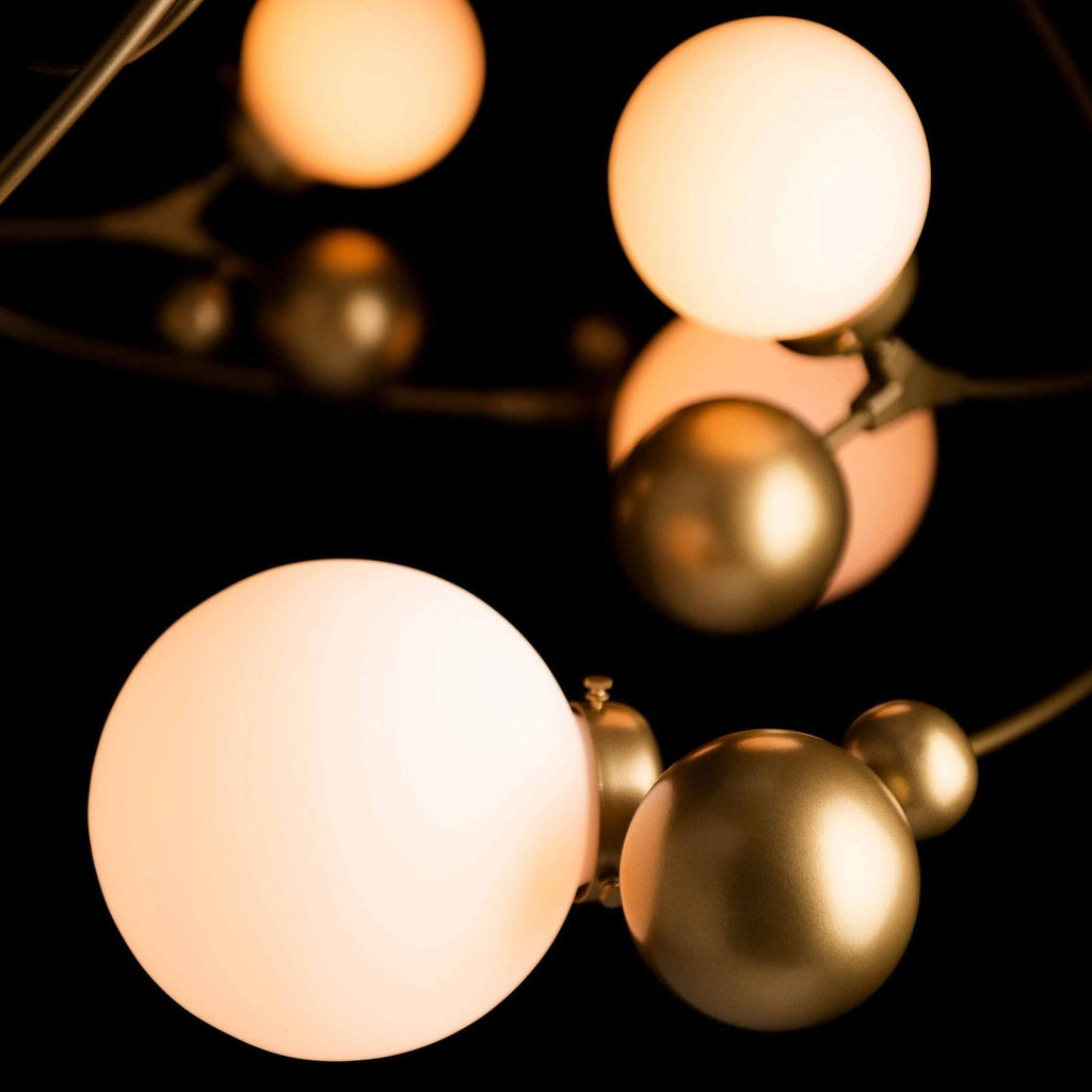 First Snow Curved Globe Glass Chandelier
