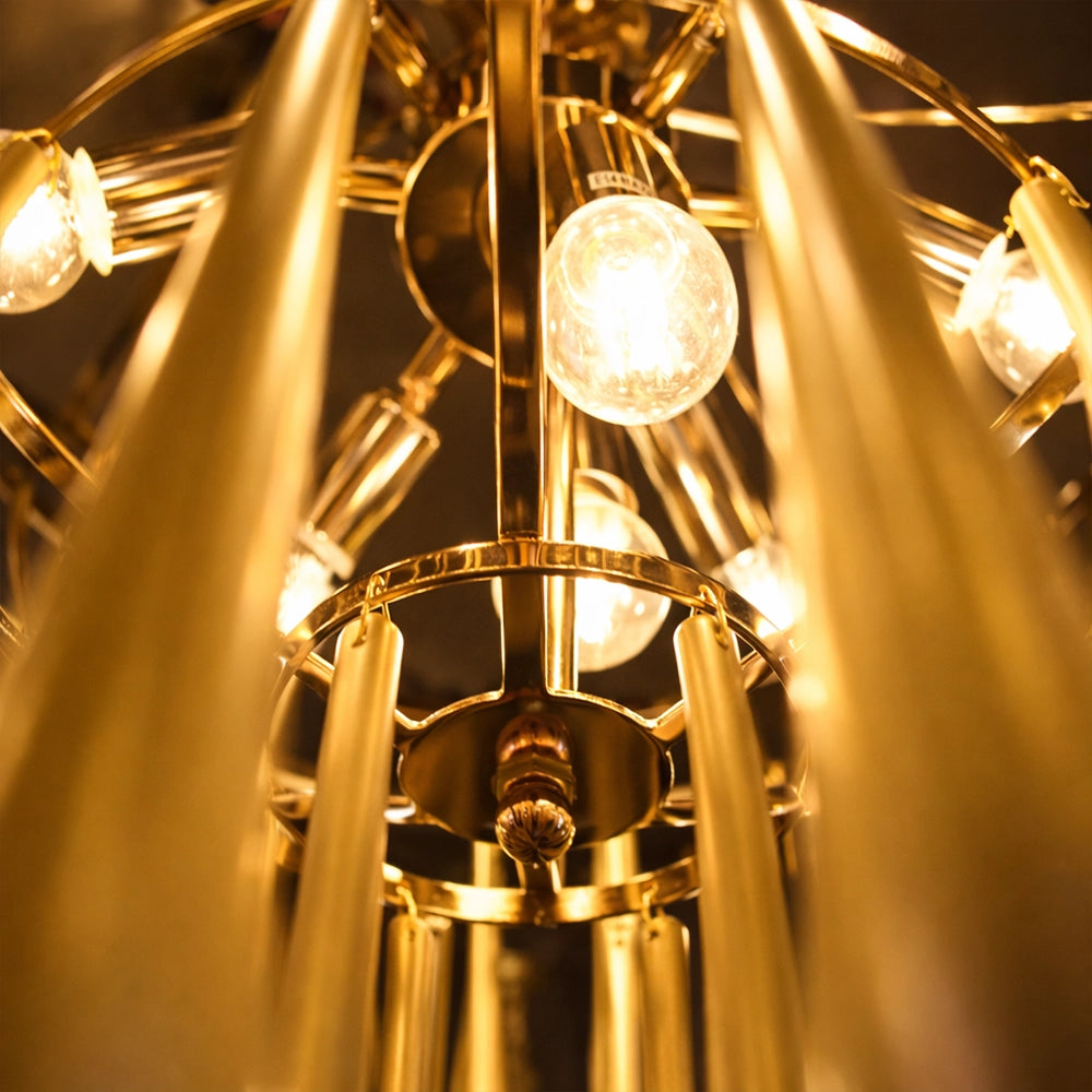 Zyrelith CrownDrop Gold Chandelier