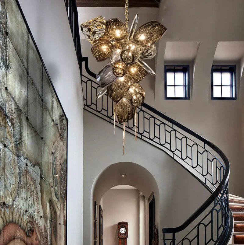 Time in Berlin(Vertical) Glass Chandelier