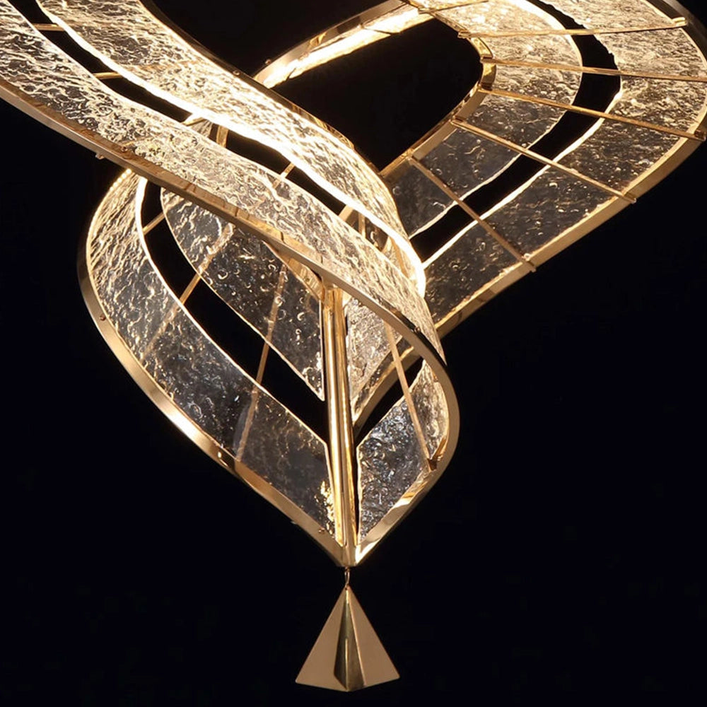 Golden Vortex Shard Chandelier