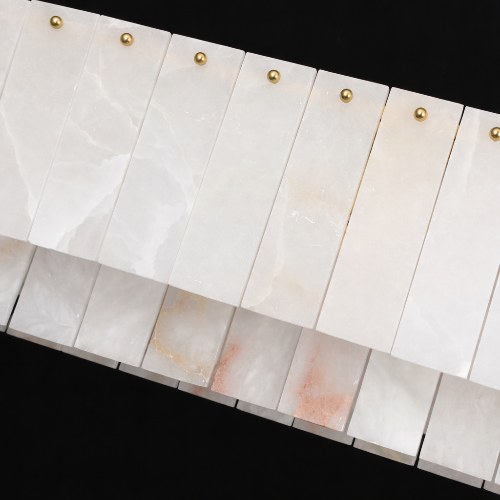 Serenity Marble Rectangle Chandelier