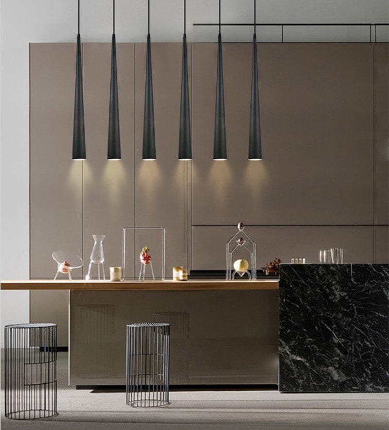 Heston 6 Black Pendant Light