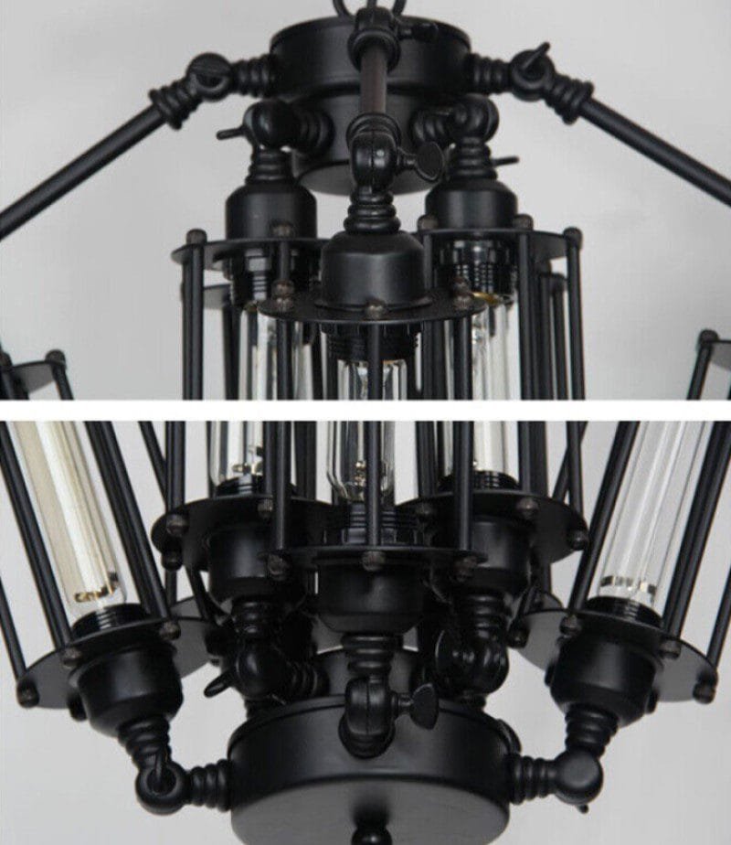Rustic Refuge Wide Iron Pendant Light