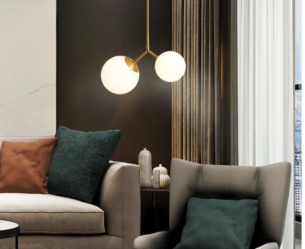 Opale Twins Glass Pendant Lamp