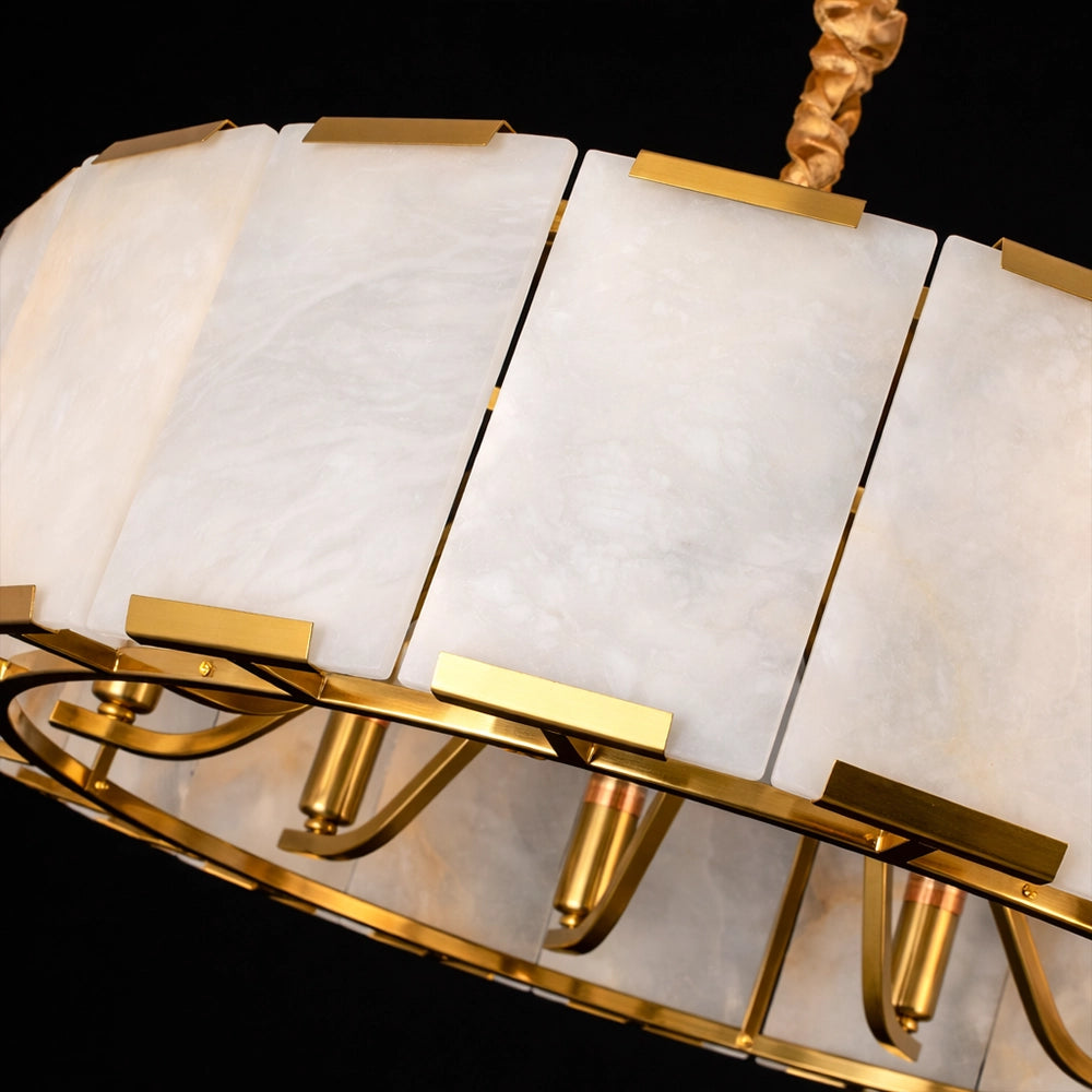 Aurestone Marble Drum Chandelier