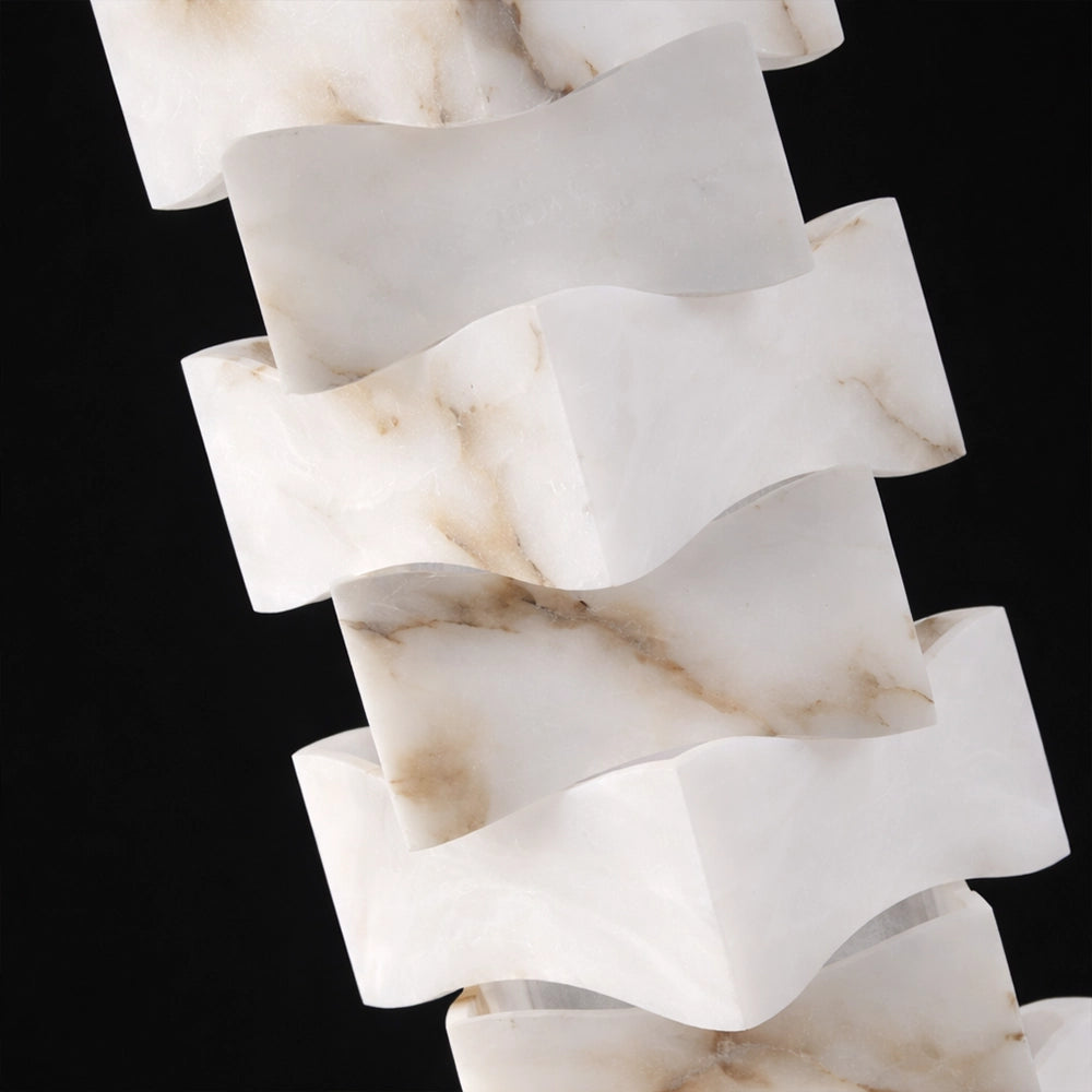 Stratavine Sculptural Marble Floor Lamp