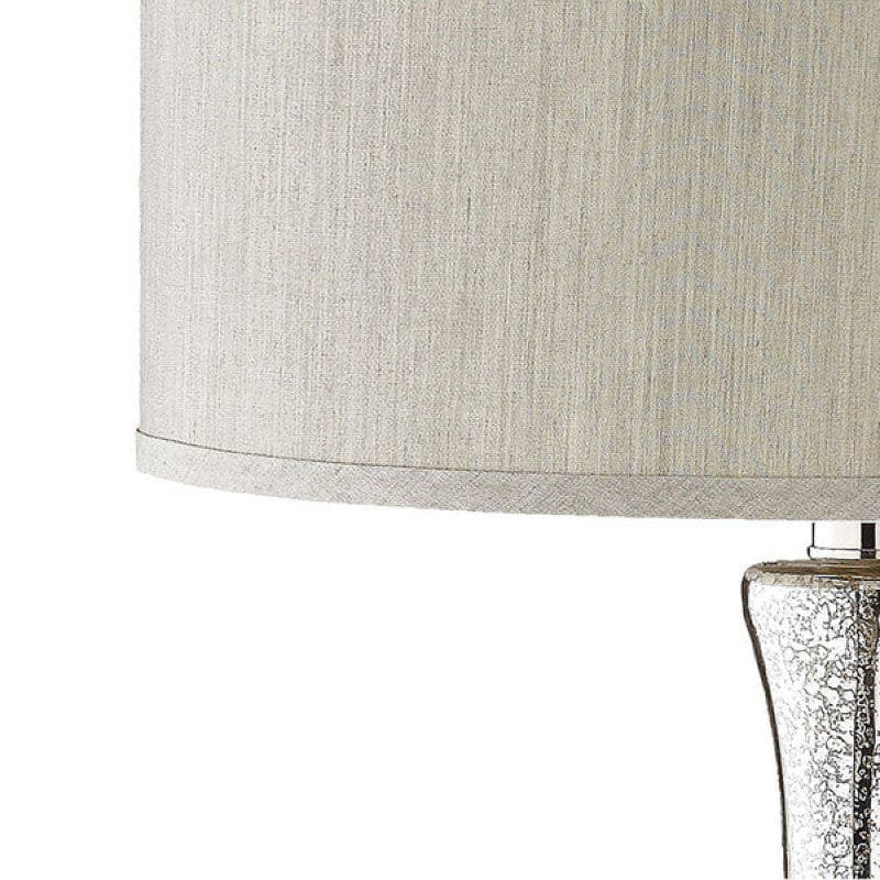 The Silver Arc (Glass, Fabric) Table Lamp