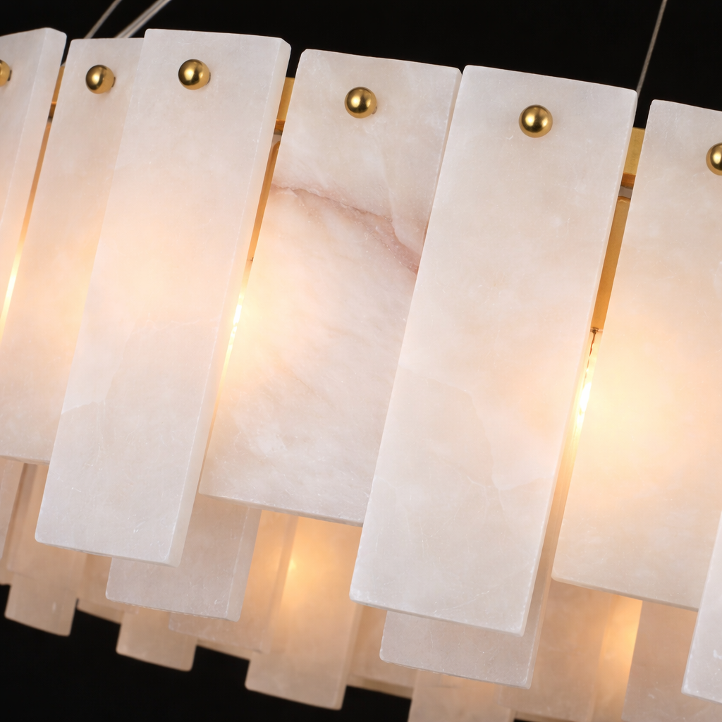 Valmere Tiered Marble Ring Chandelier