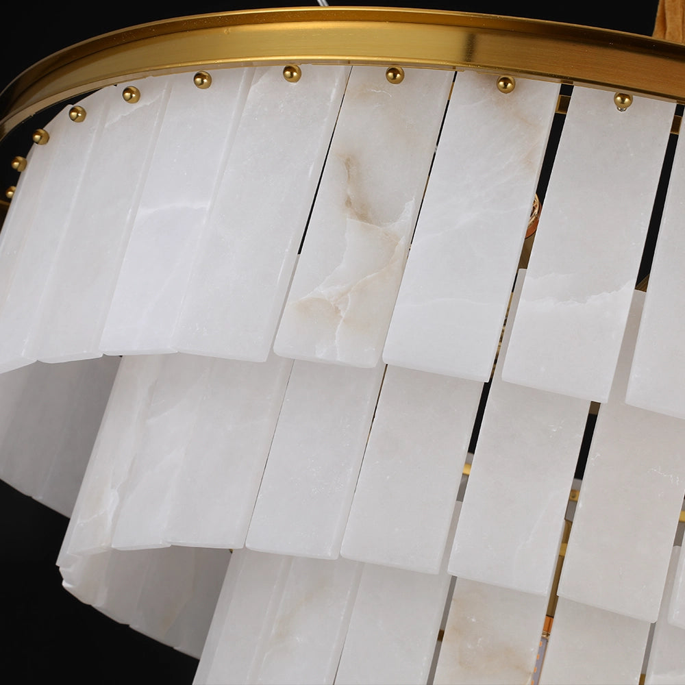 Cascara Tiered Marble Chandelier