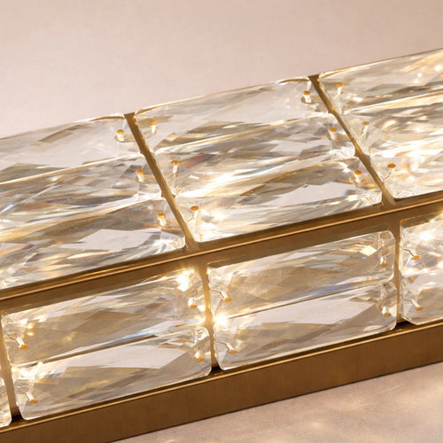 CrystalGrid Brass Gold Wall Light
