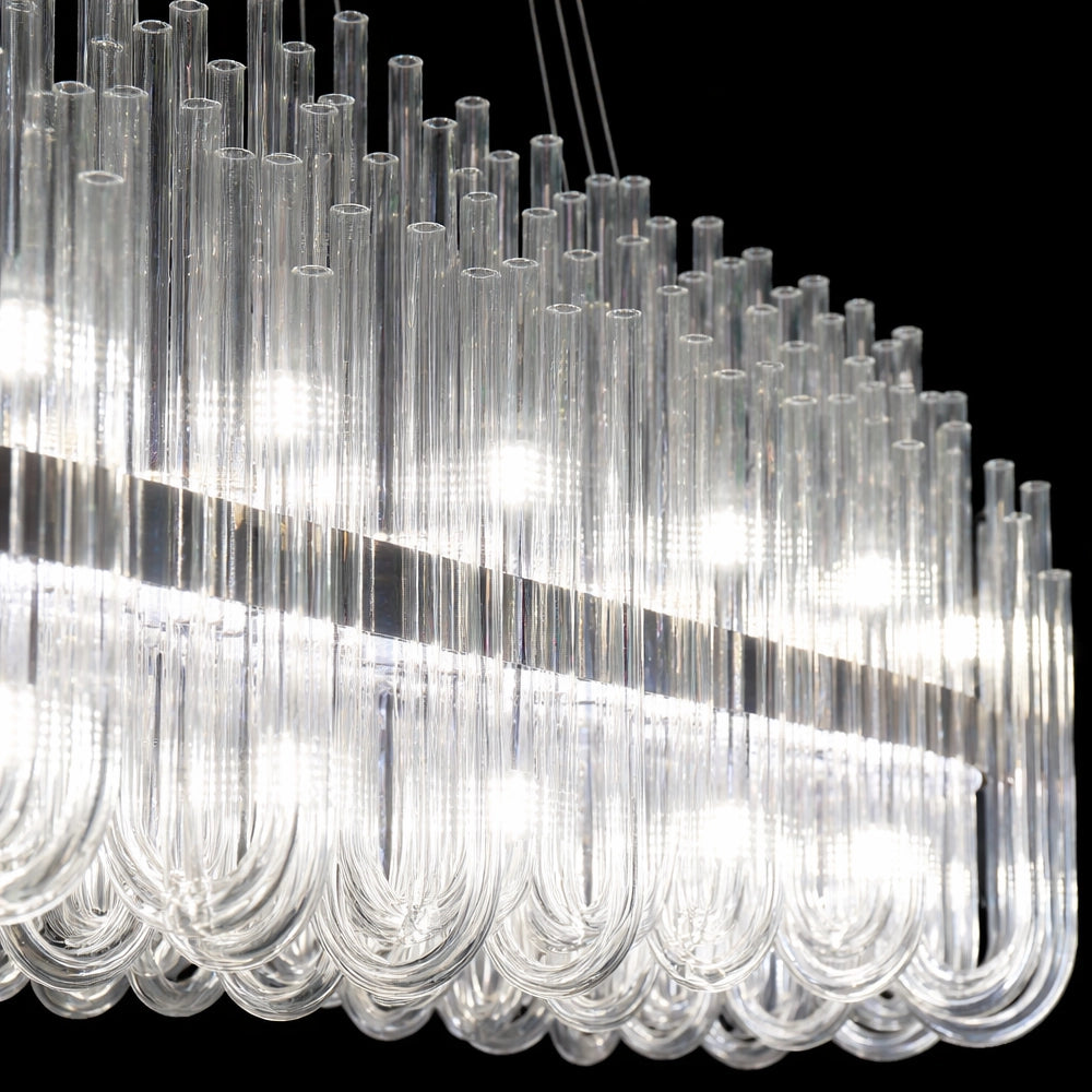 Linear Acrylic Tube Bar Chandelier