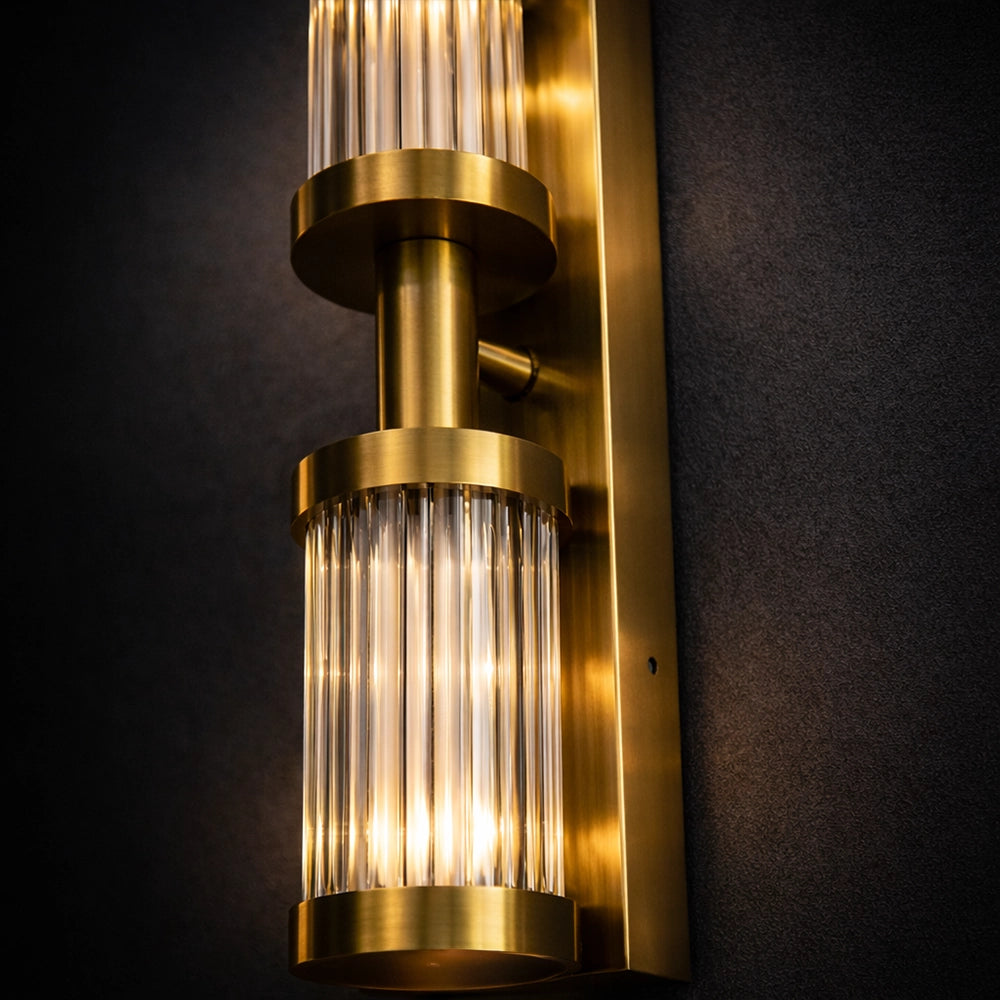 Aurelius Dual Prism Glass Wall Sconce