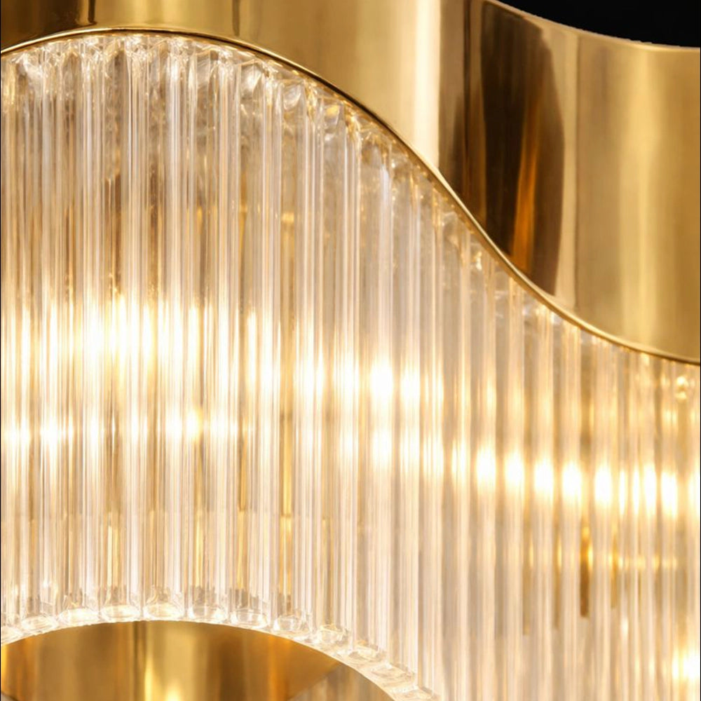 Tidal Wave Undulation Chandelier