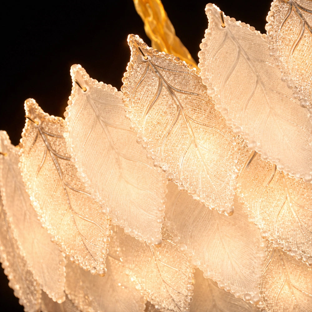 Lunaria Veil Tiered Leaf Chandelier
