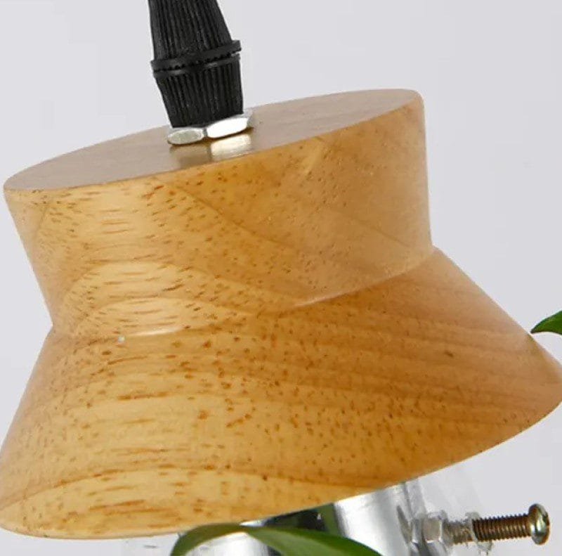 Greenery Globe Natural Wood Pendant Light