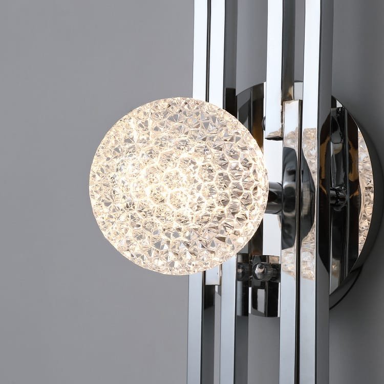 Sylvan Serenity (Curved)Chrome Wall Sconce