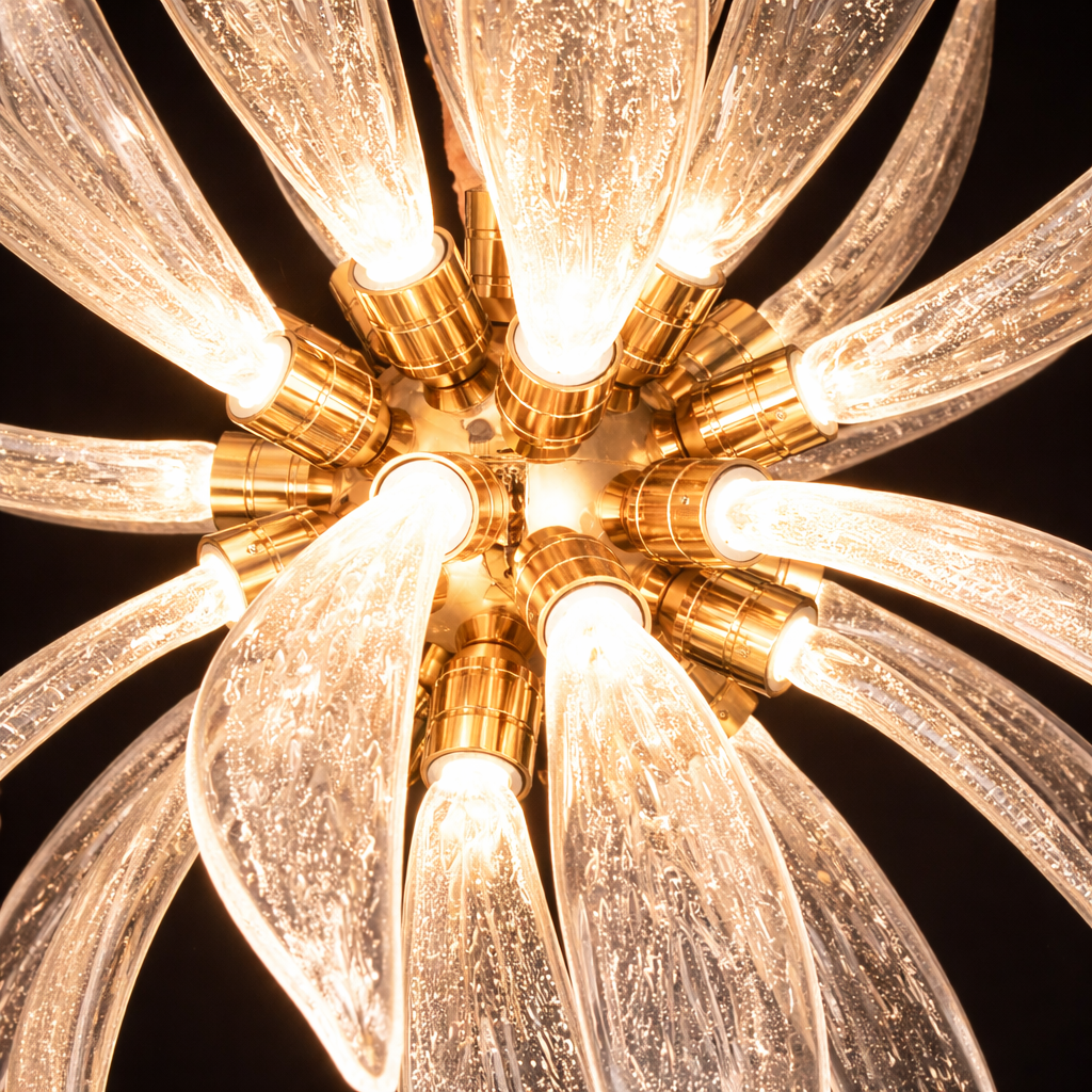 Celestia Radiant Petal Glass Chandelier