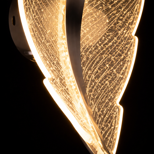 Lumifeather Crystal Leaf LED Wall Sconce