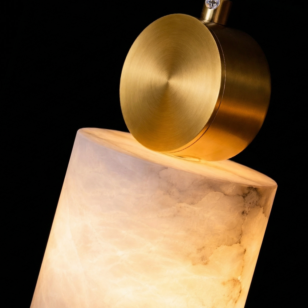Veloria Marble Cylinder Pendant Light