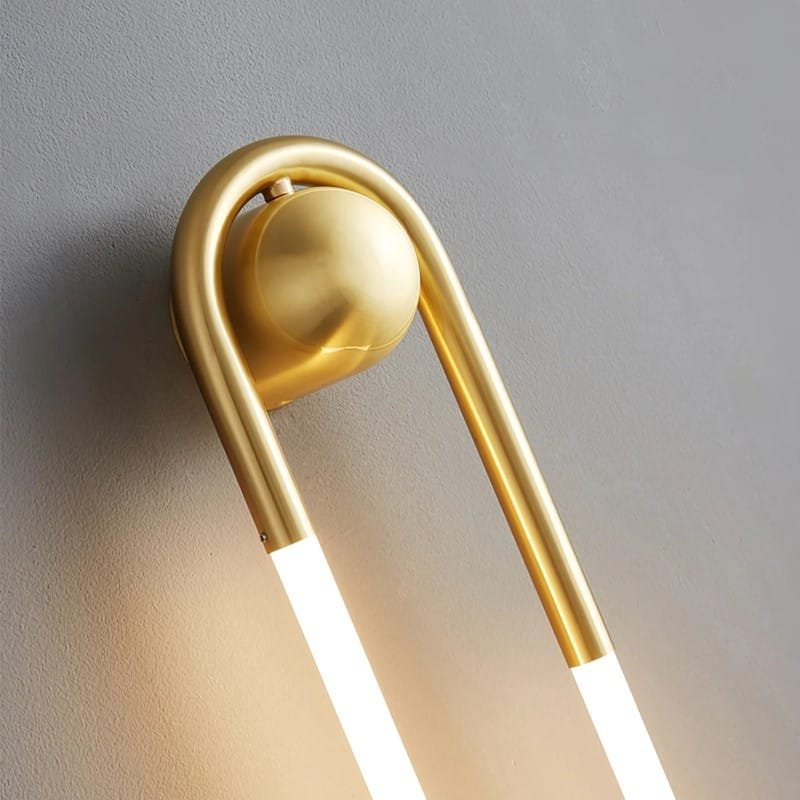 The Oval Linear Gold LED Wall Lamp