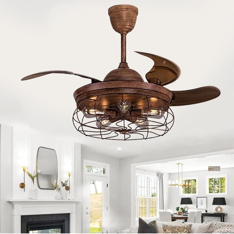 Hoatzin (With Lamp) Ceiling Fan | 38W BLDC Motor | 1220mm | Iron Body
