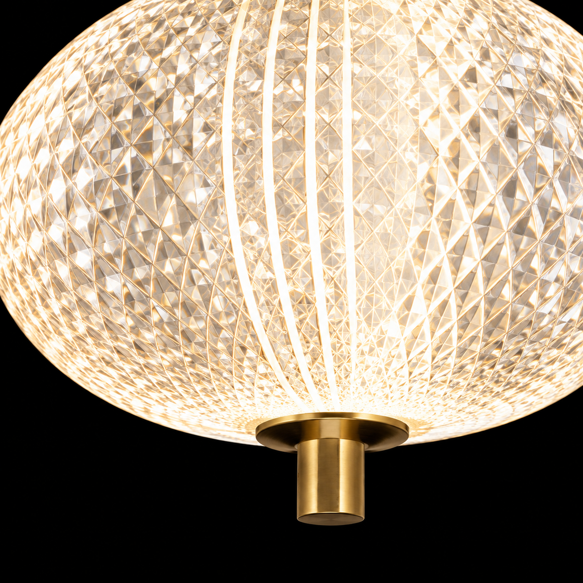Celestia Crystal Globe Pendant Light – Antique Gold Finish