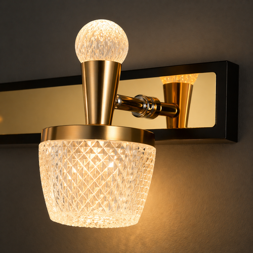 Noor Double Crystal Wall Light
