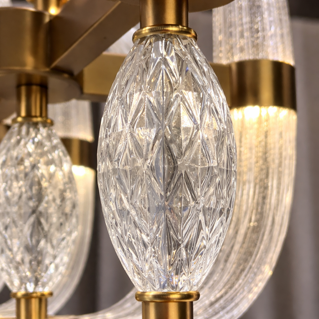 Aurelia Gold Crystal Linear Chandelier