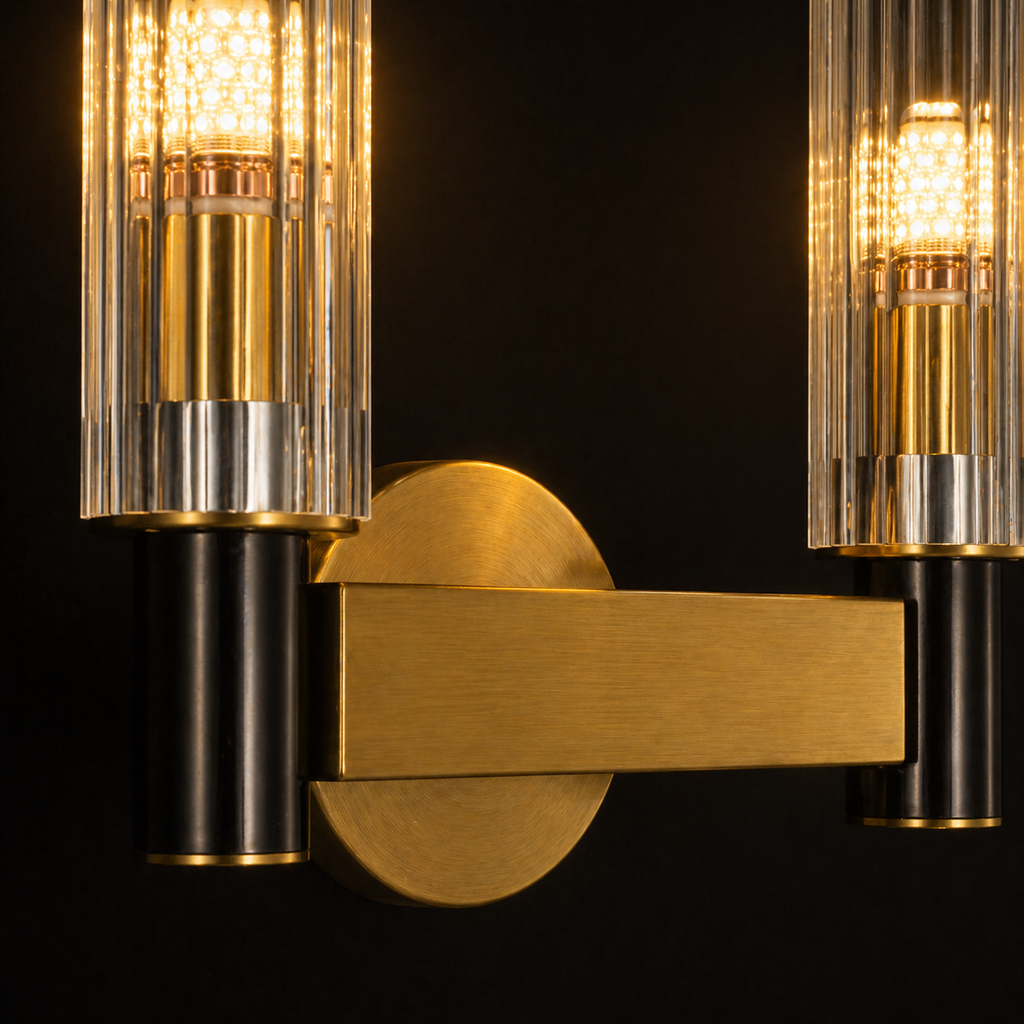 Aurum Reed Twin Wall Sconce