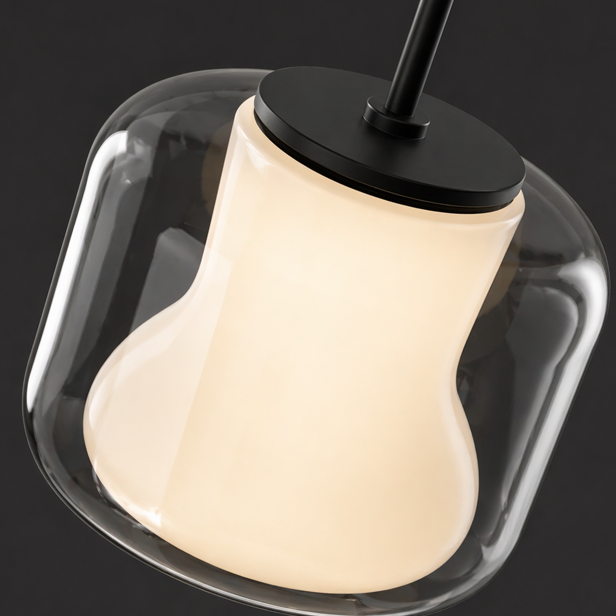Noorveil Double Glass Pendant