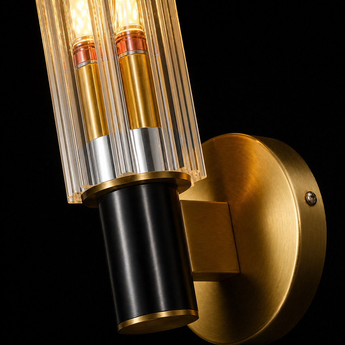 Aureline Fluted Crystal Wall Sconce