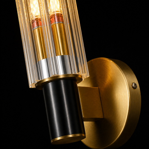 Aureline Fluted Crystal Wall Sconce