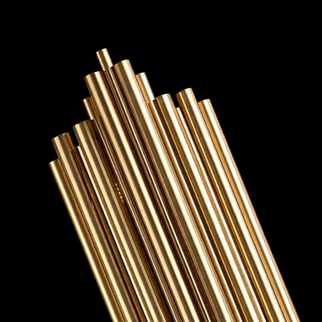 Vertical Gold Rod Wall Light