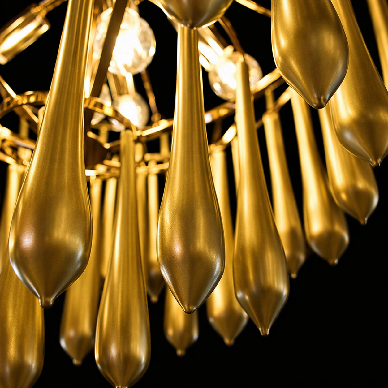 Zyrelith CrownDrop Gold Chandelier
