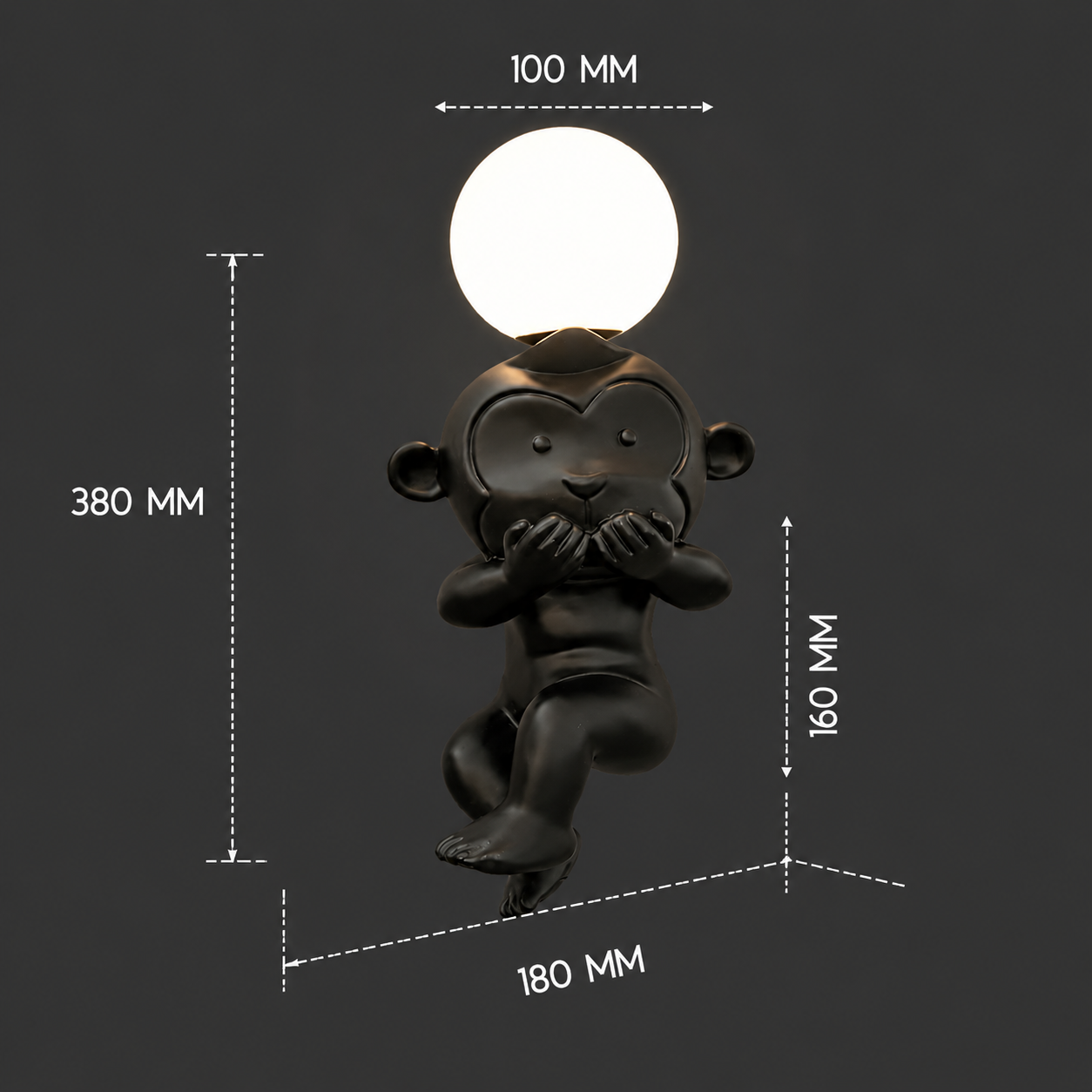 Whispering Monkey Eclipse Wall Lamp