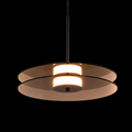Smoked Glass Layered Saucer Pendant Light