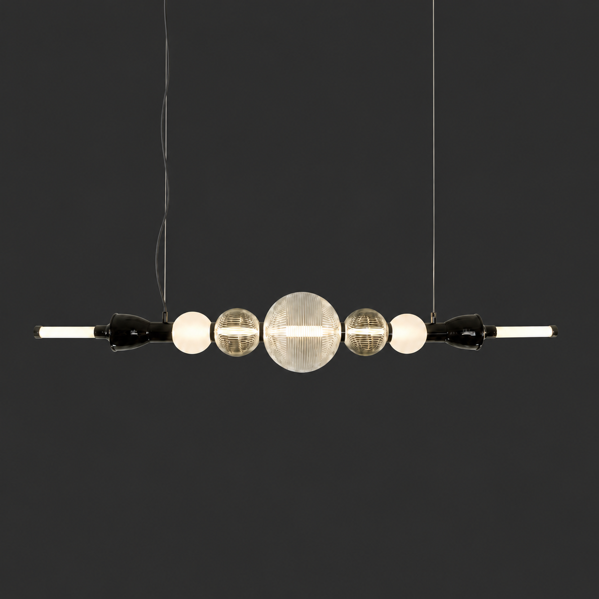 Celestial Orb Linear Glass Pendant Light