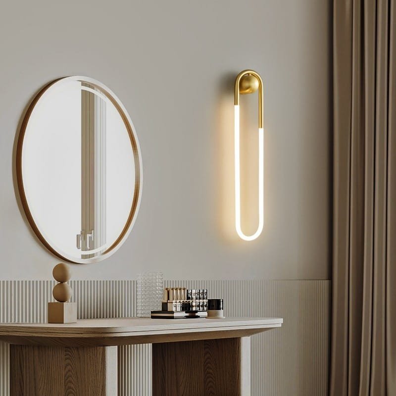 The Oval Linear Gold LED Wall Lamp